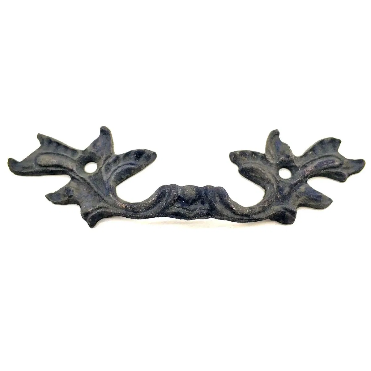 Antika Tarz Dekoratif Pirinç Çiçek Kapı Kulbu - 30x110 Mm, Oksit görsel 2