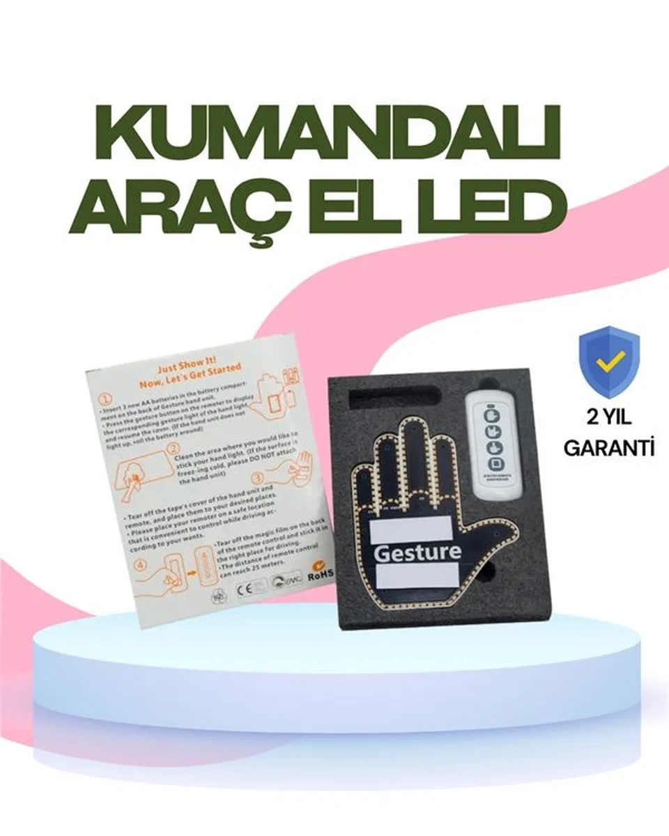 Yüksek Görünürlüklü Otomobil Işığı – 3 Modlu Led Arka Cam Aksesuarı, Pratik Ve Eğlenceli