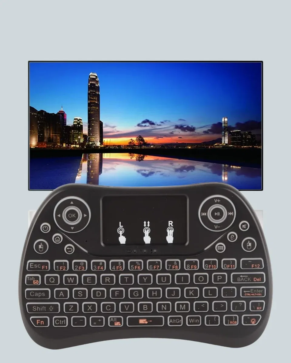 Işıklı Kablosuz Mini Klavye – 2. 4 GHz, Dokunmatik Mouse Özellikli görsel 2