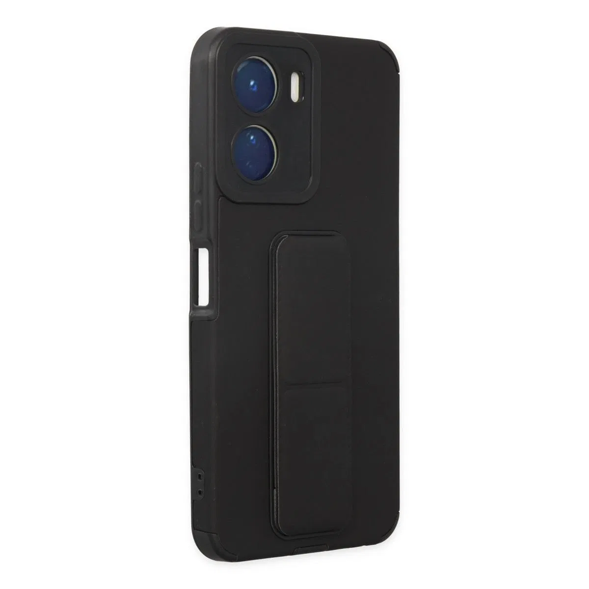Vivo Y16 Kılıf Mega Standlı Silikon - Siyah görsel 2