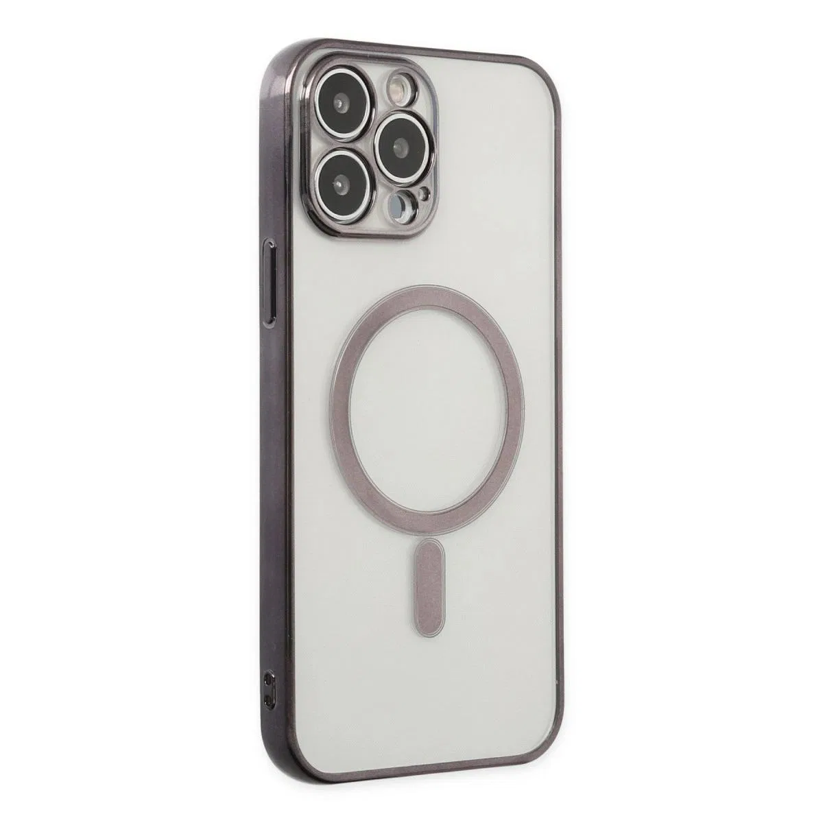 Apple İphone 14 Pro Kılıf Magneticsafe Lazer Silikon - Siyah