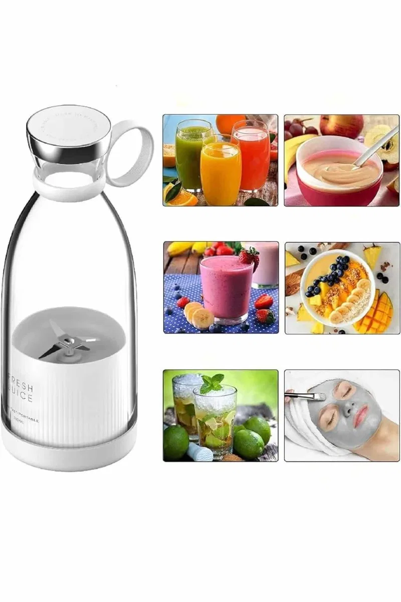 u Geçirmez Kablosuz Şarjlı Dayanıklı Taşınabilir Mini Blender görsel 2