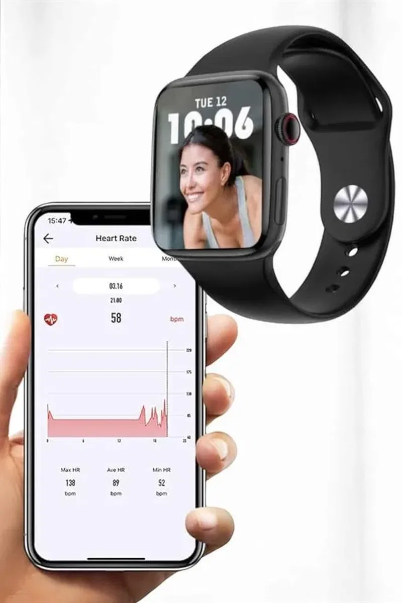 Akıllı Saat Bluetooth Bağlantı ve 24 Saat Sağlık İzleme GPS Arama Cevaplama görsel 4
