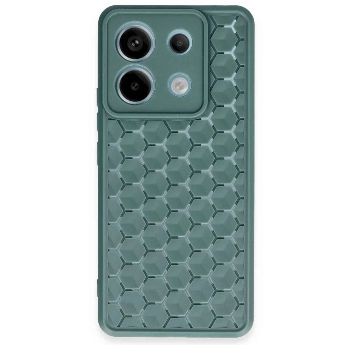 Xiaomi Redmi Note 13 Pro 5g Kılıf Petek Silikon Kapak - Koyu Yeşil