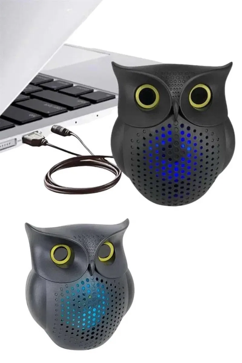 Baykuş Görünümlü Işıklı Bluetooth Speaker Bluetooth Hoparlör görsel 4