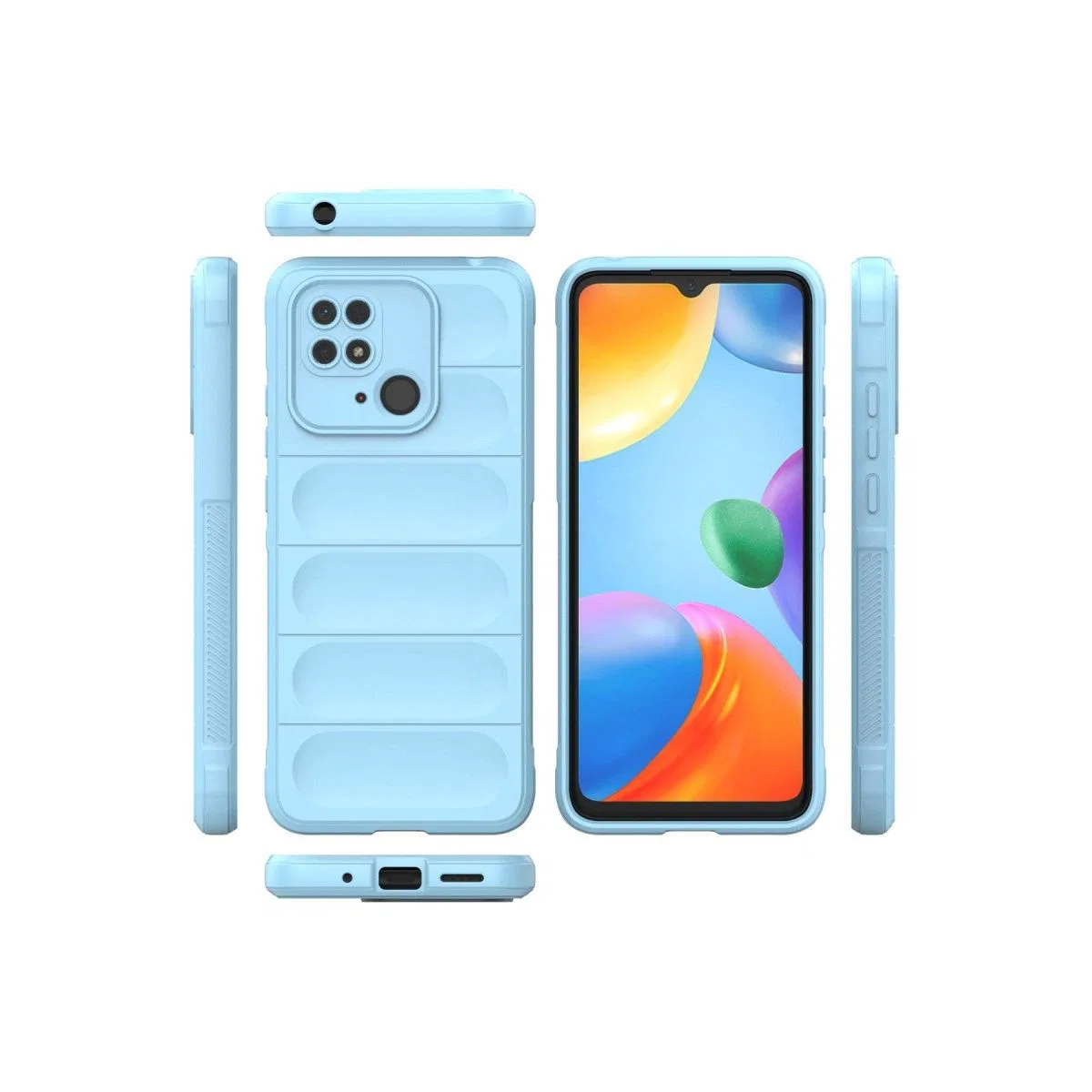 Xiaomi Redmi 10c Kılıf Optimum Silikon - Sky Blue görsel 3
