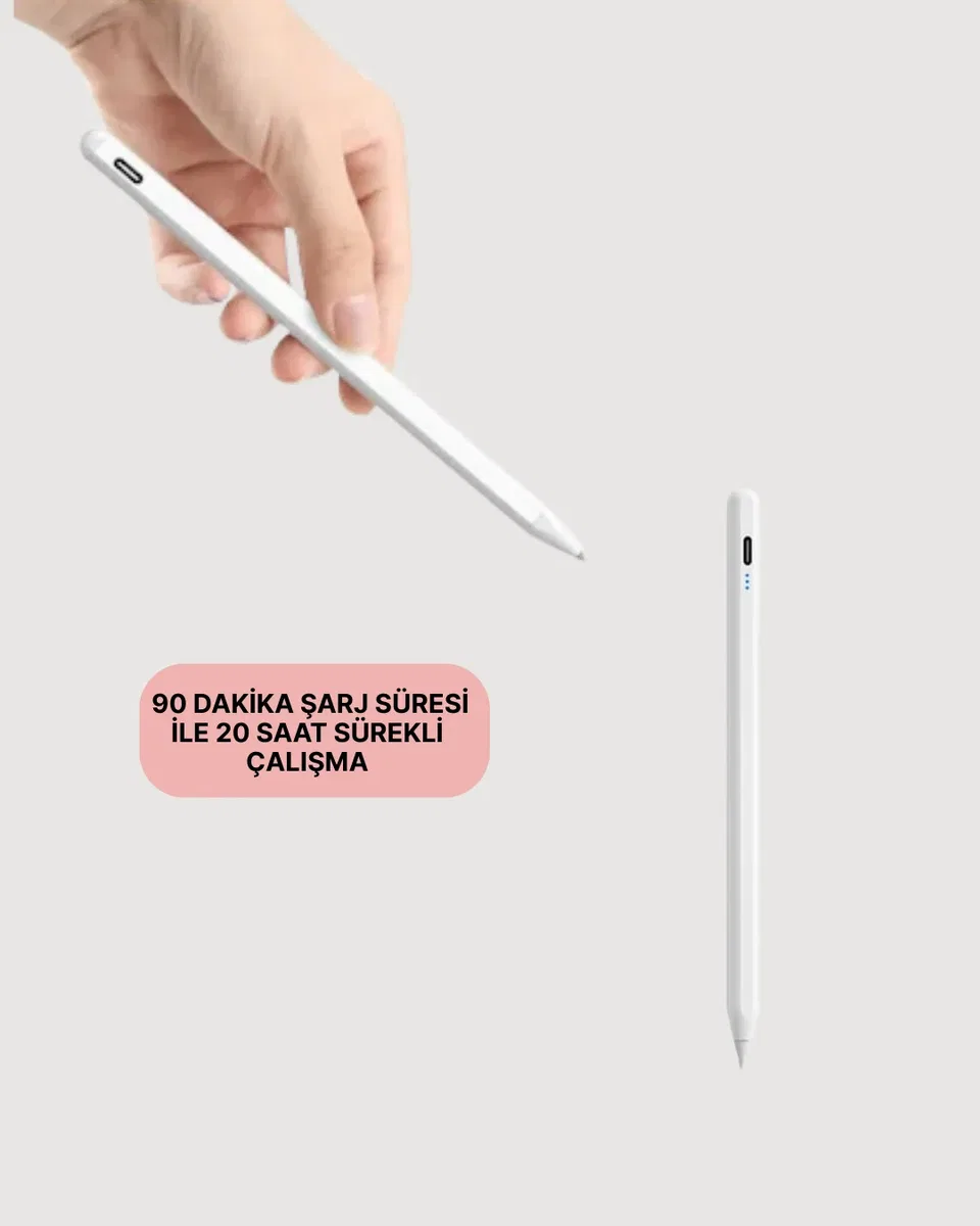 Yüksek Hassasiyetli Eğim Sensörlü Dijital Kalem – USB-C Hızlı Şarjlı Yeni Nesil görsel 2
