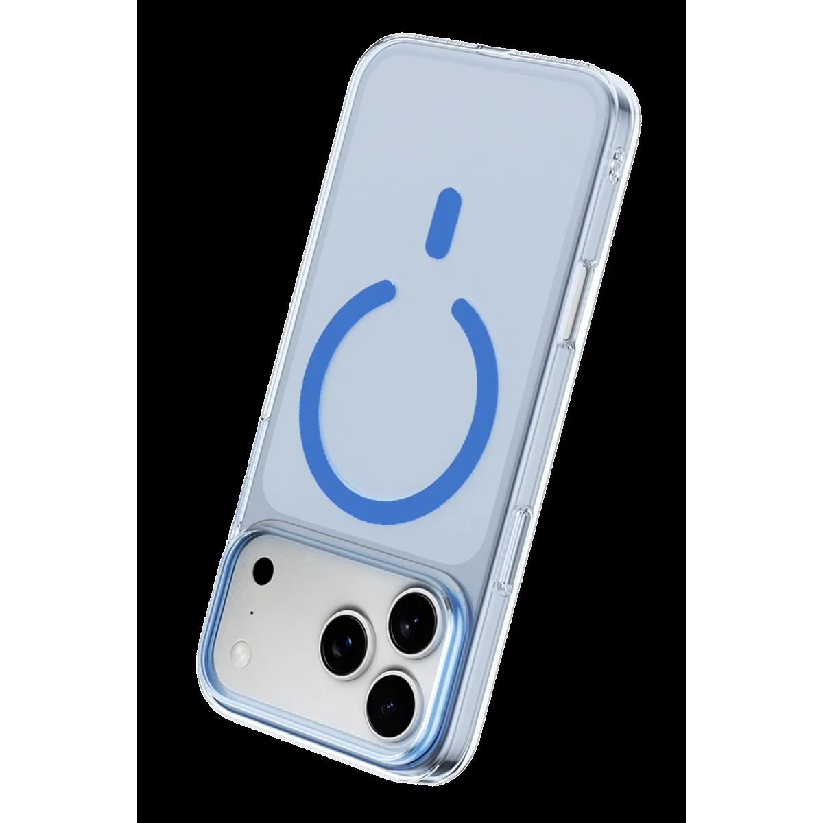Newface Apple İphone 18 Pro Max Combo Sert Şeffaf Magsafe Kapak - Açık Mavi görsel 3