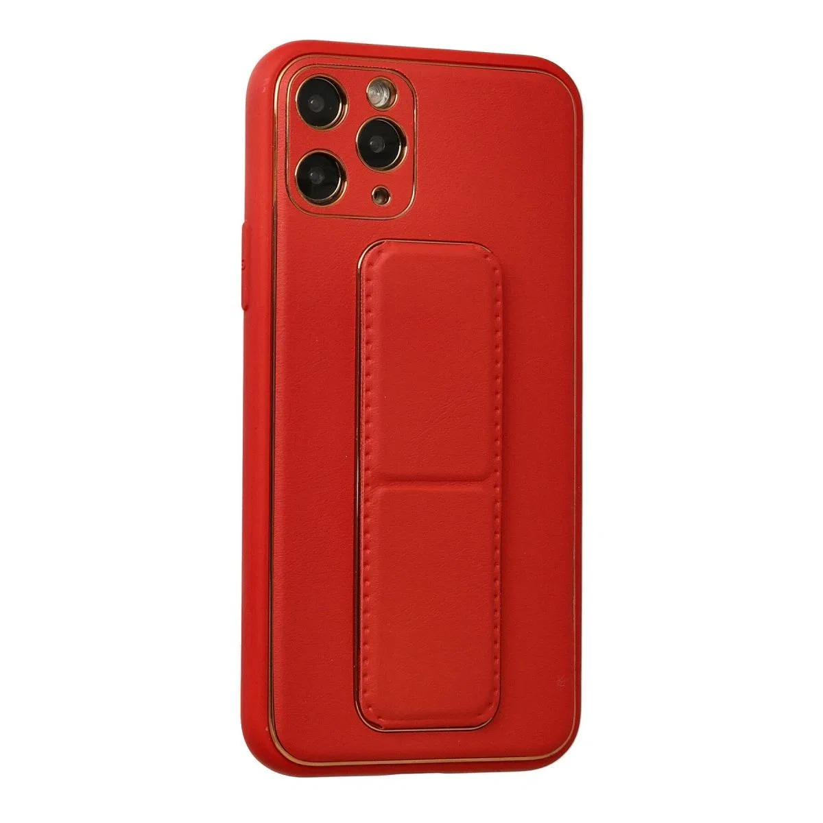 Apple İphone 11 Pro Kılıf Coco Deri Standlı Kapak - Kırmızı görsel 2