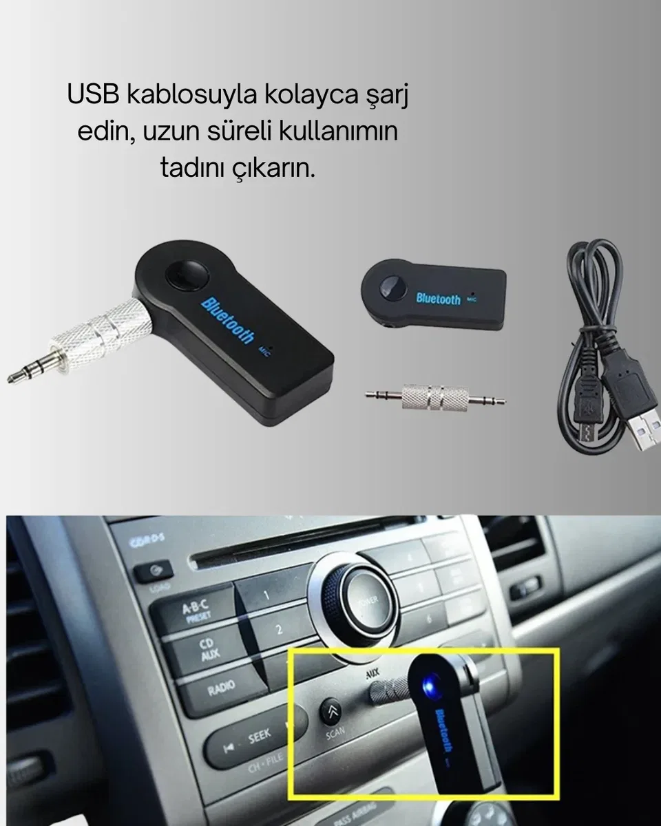 Kablosuz Bağlantı ile Müzik ve Görüşme Araç Kiti görsel 4