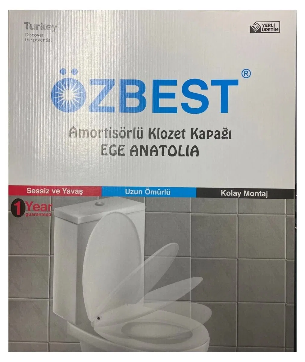 Lüks Yavaş Kapanan Amortisörlü Klozet Kapağı Ses Önleyicili, Kolay Montaj Her modele uyumlu görsel 2