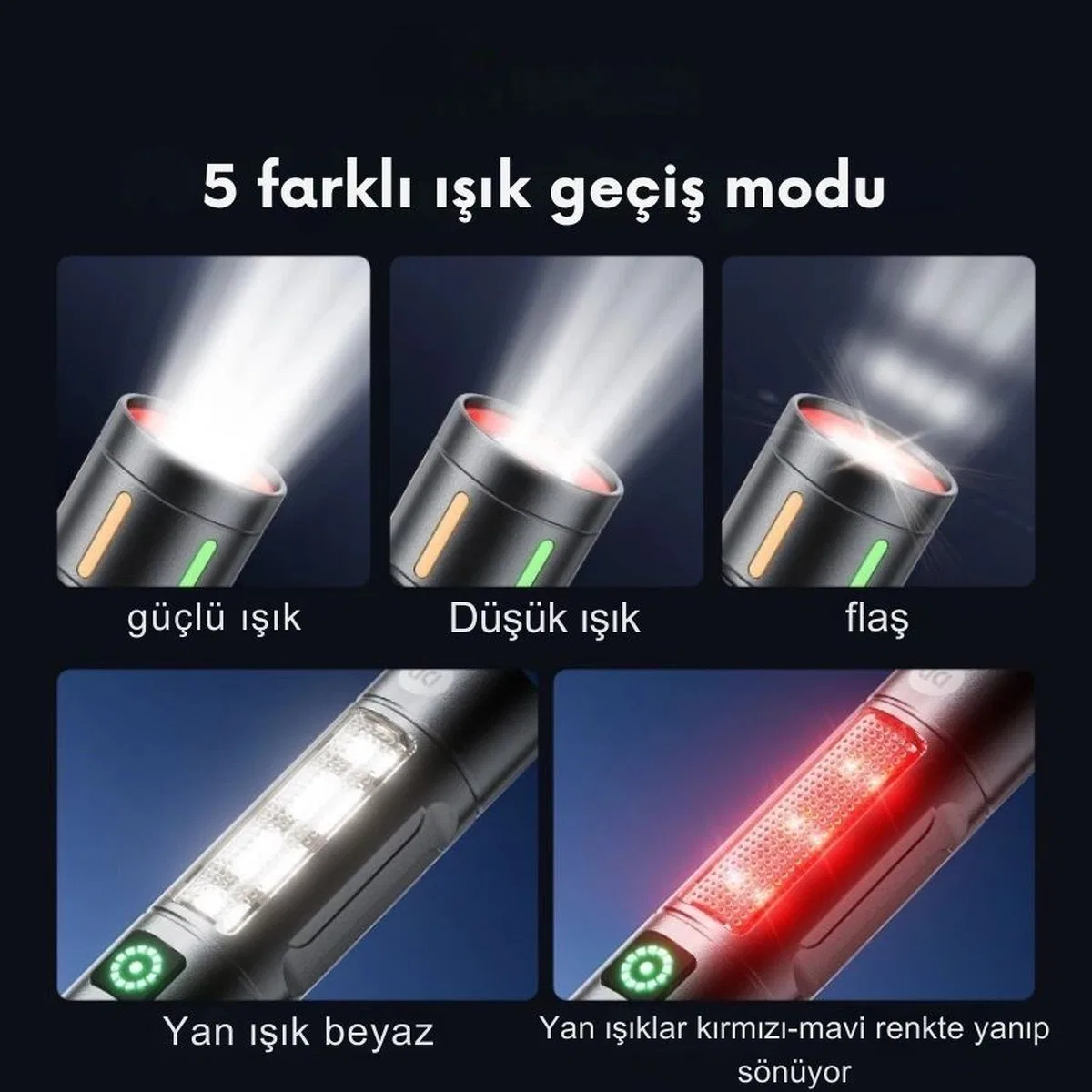 Gold Police Gp-222 Çok Fonksiyonlu Kamp Lambası 1000 Lümen görsel 5