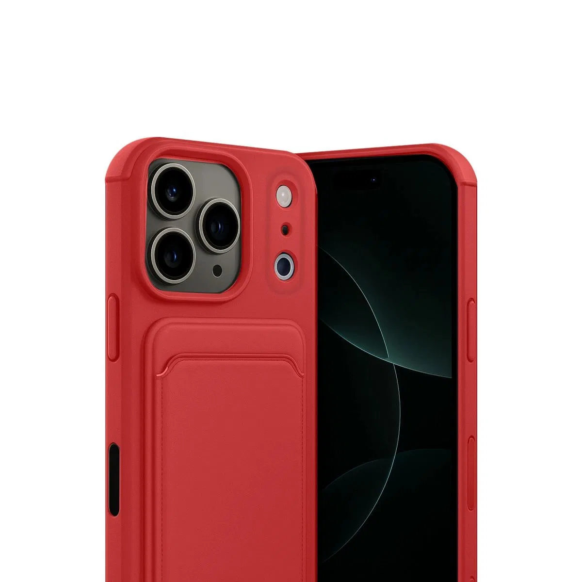 Apple İphone 17 Pro Kelvin Kartvizitli Silikon - Kırmızı görsel 2