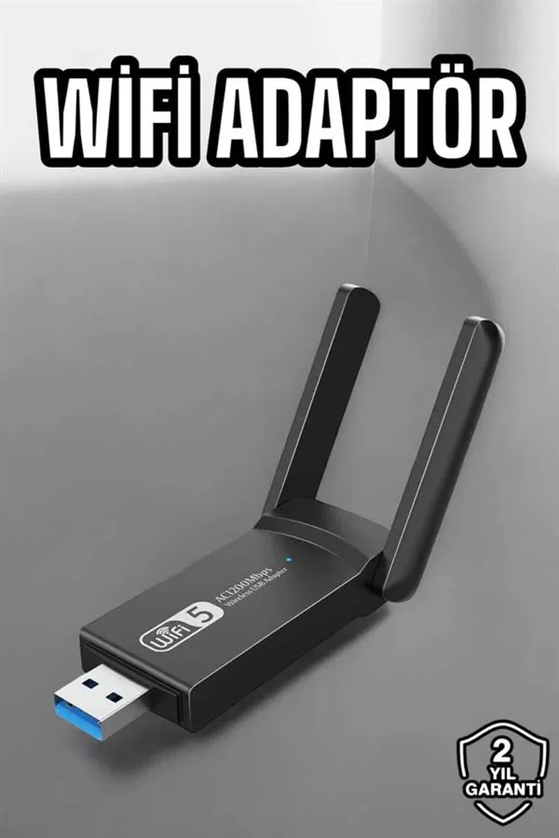 Wifi Alıcı Wifi Adaptörü USB Girişli 3. 0 görsel 2