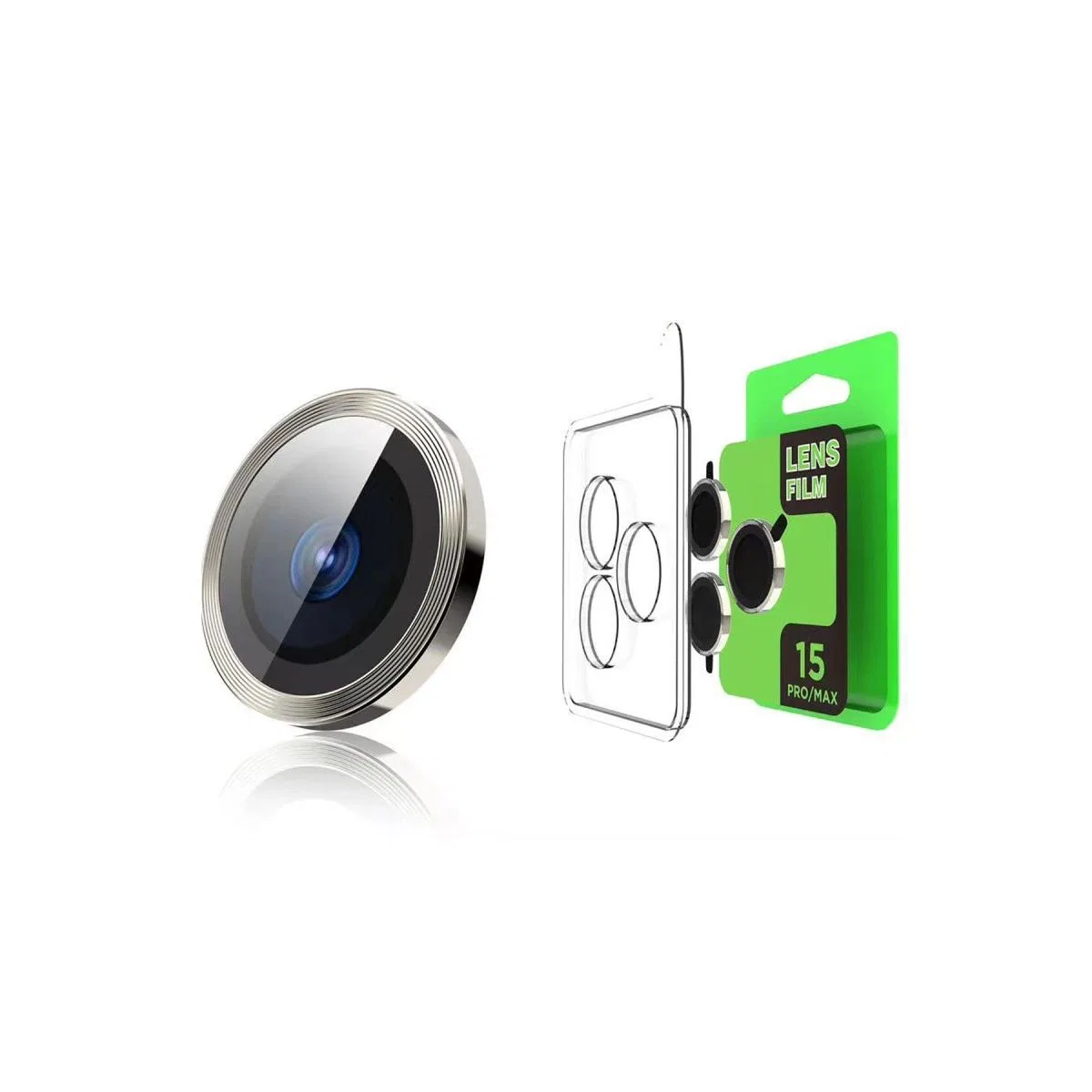 Apple İphone 15 Raze Metal Kamera Lens - Yeşil görsel 3