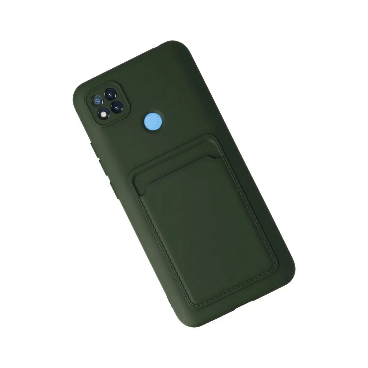 Xiaomi Redmi 9c Kılıf Kelvin Kartvizitli Silikon - Koyu Yeşil görsel 3