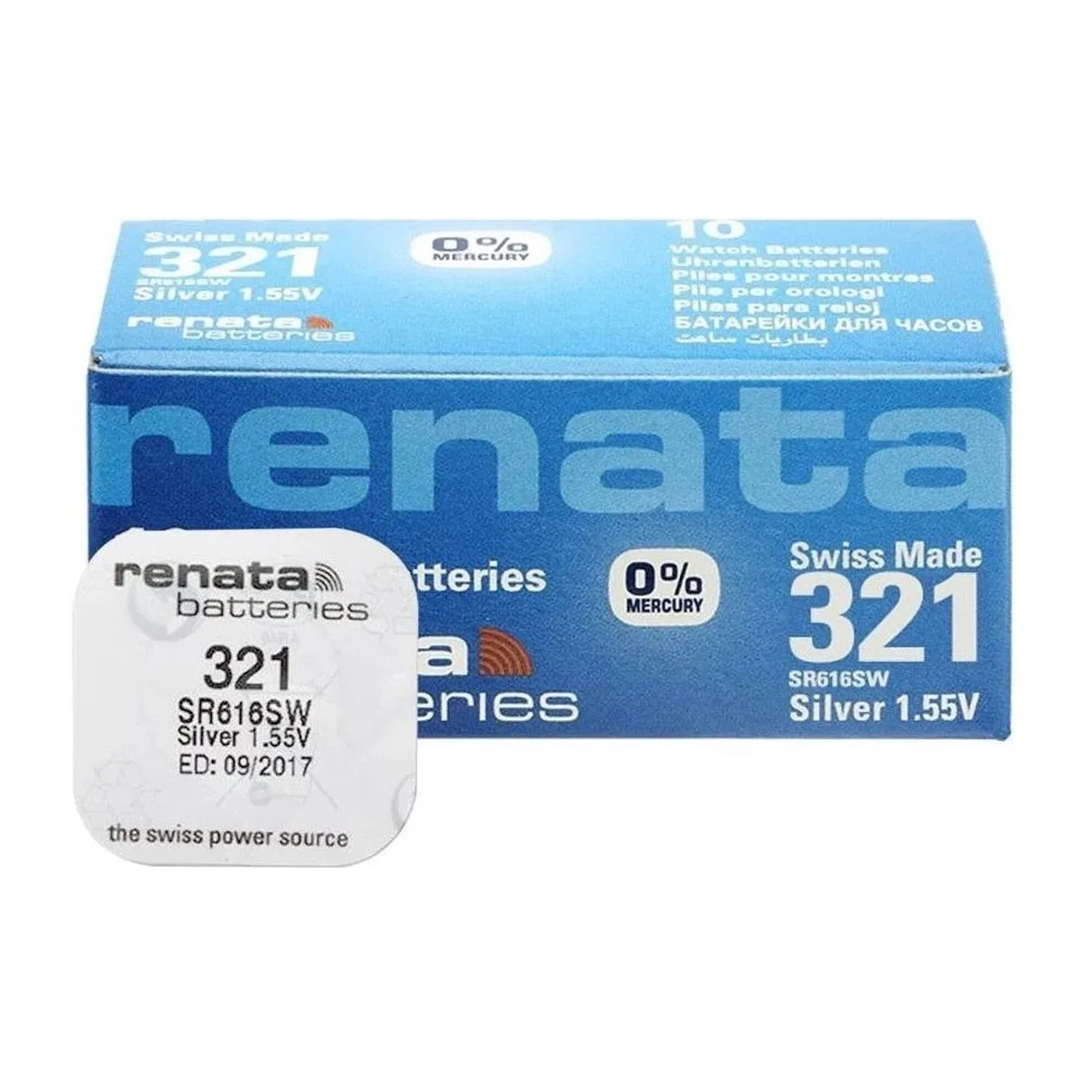 Renata 321 Sr616sw 1. 55v Alkalin Saat Pili 10 Adet