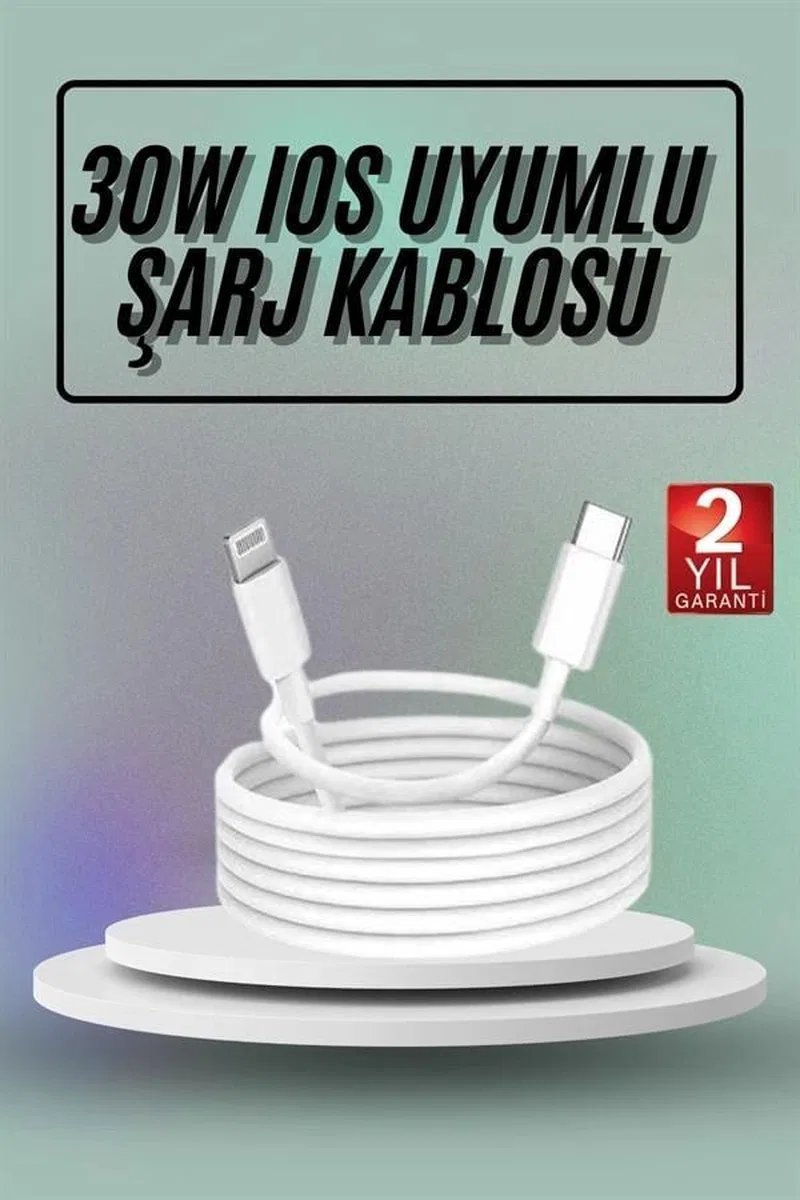 İos Uyumlu 8 X Xs Xr 11 12 13 14/pro Max Mini Plus Şarj Kablosu görsel 2