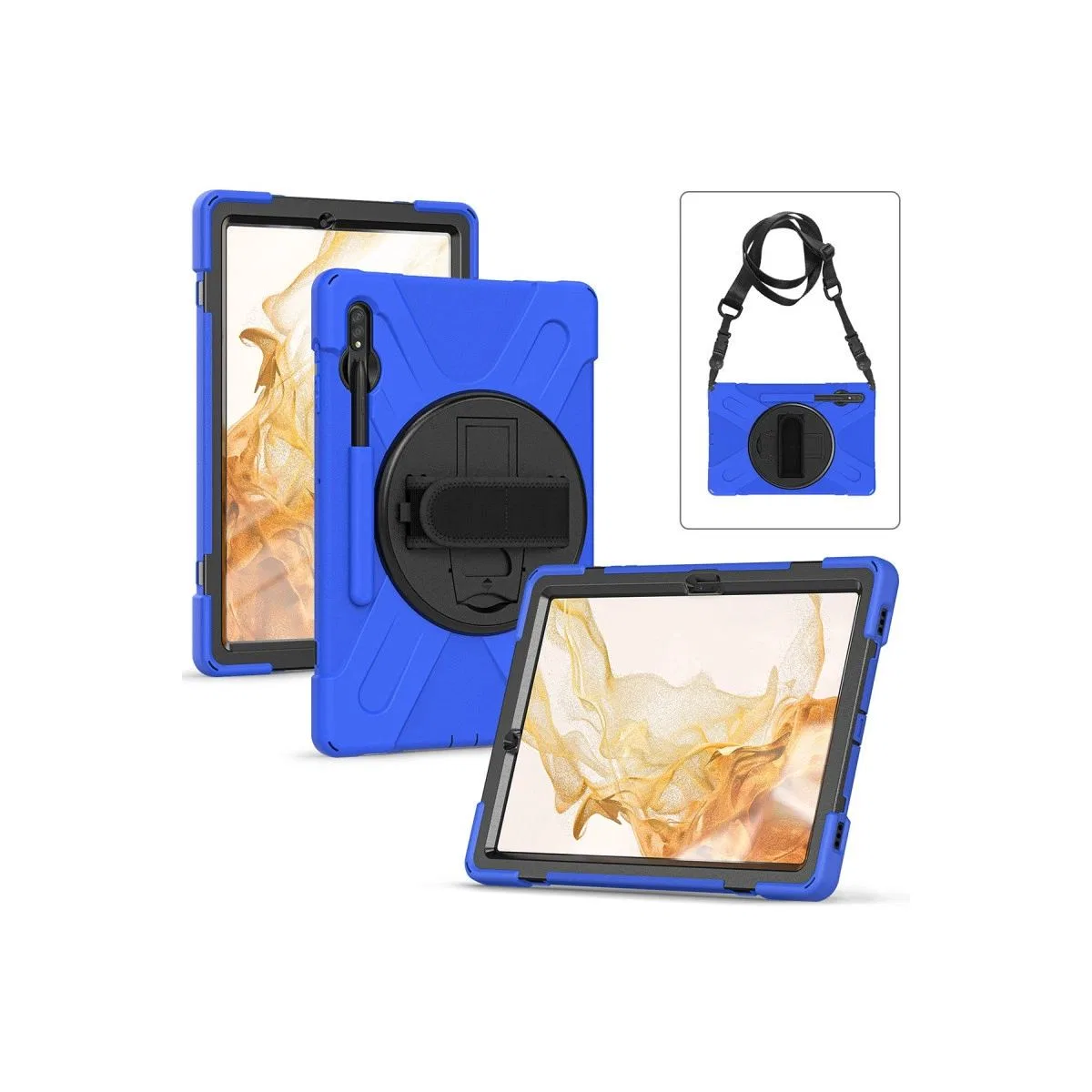 Samsung Galaxy T737 Tab S7 Fe 12. 4 Kılıf Amazing Tablet Kapak - Mavi