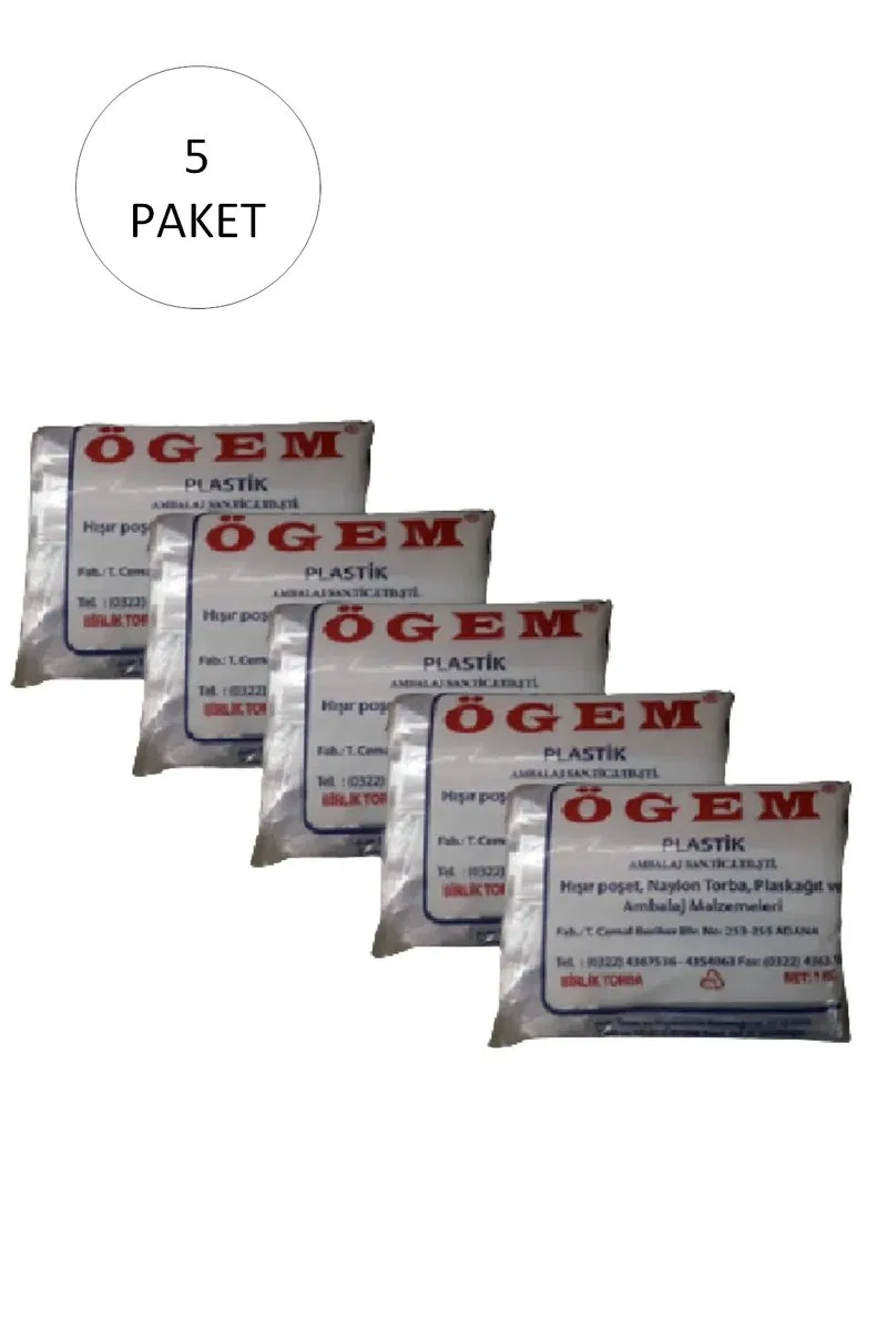 Bakkaliye Naylon Torba Birlik 20x30 cm 1 kg 5 Paket (Takriben 1, 150 Adet)