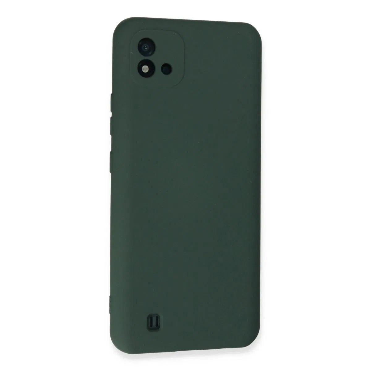 Realme C11 2021 Kılıf Nano İçi Kadife Silikon - Koyu Yeşil görsel 3