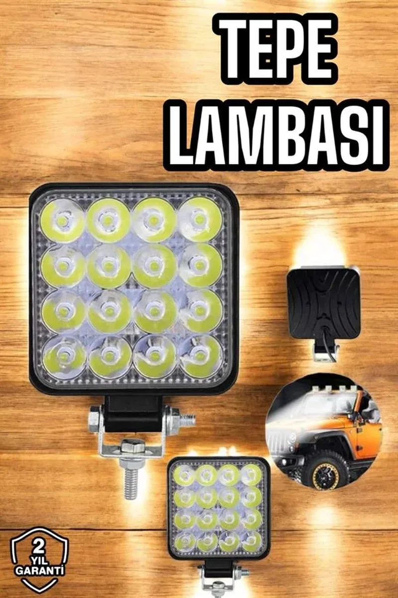 Tepe Lambası Tüm Araç Tiplerine Uygun Çalışma Lambası 16 Ledli görsel 2