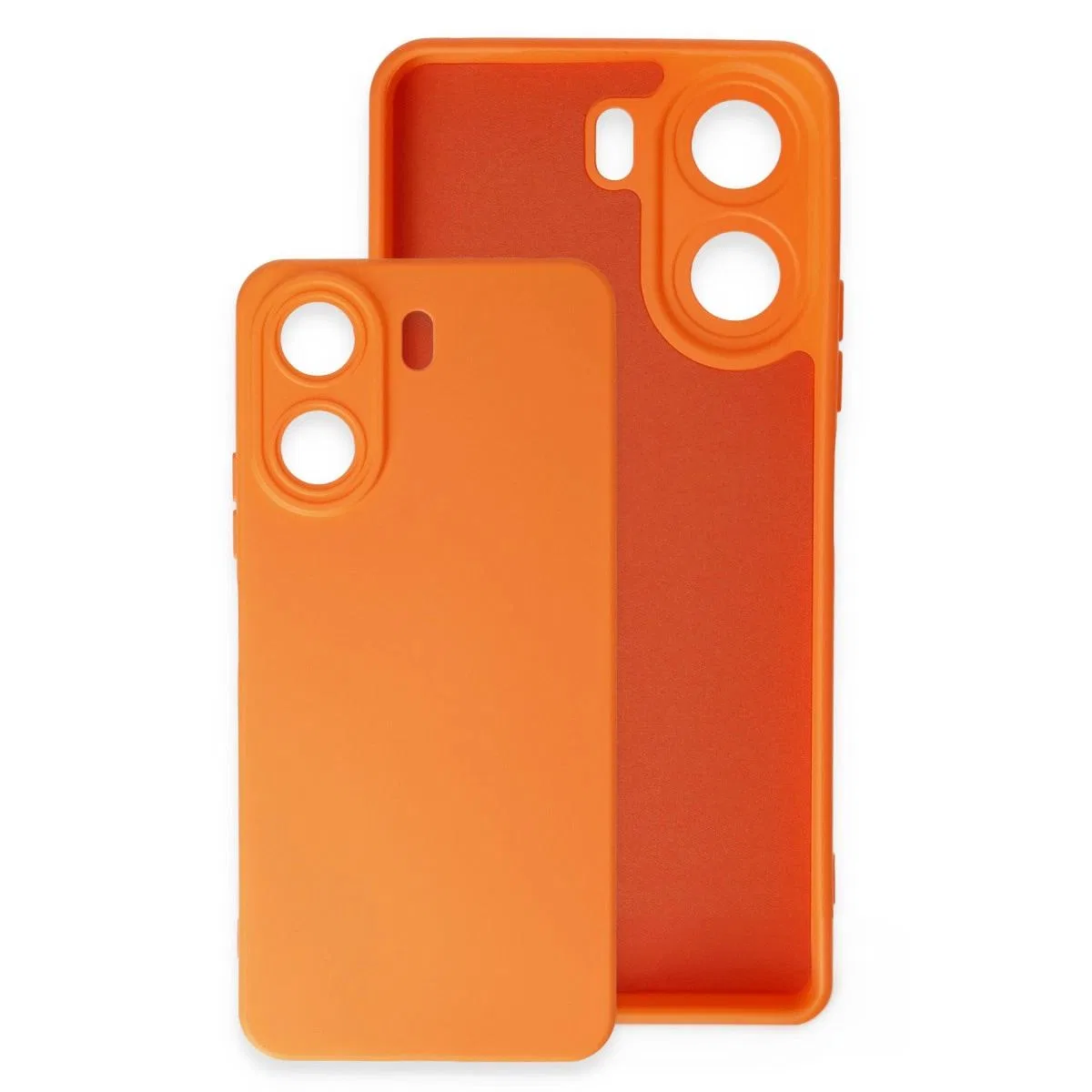 Xiaomi Redmi 13c Kılıf Nano İçi Kadife Silikon - Turuncu görsel 2