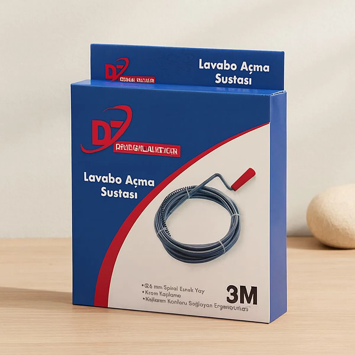 3 m Spiral Esnek Yay Lavabo ve Gider Boru Açıcı
