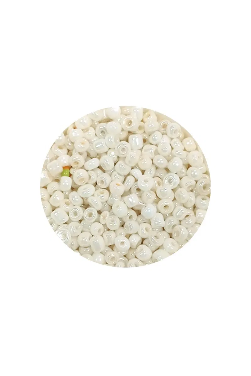Dökme Cam Kum Boncuk (11/0) 2 mm - 60 Gram - Parlak Beyaz - BNC065 görsel 2