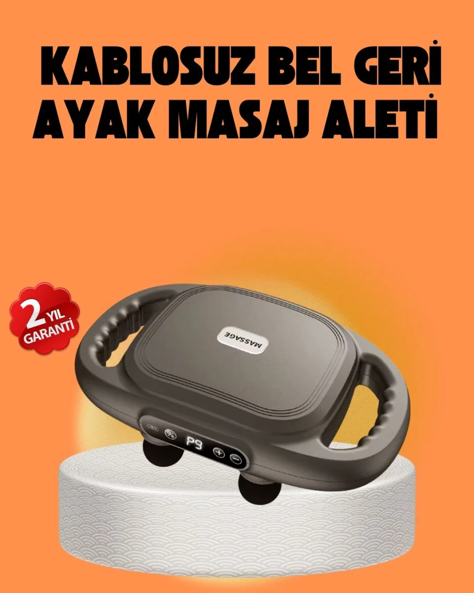 Şarjlı 6 Başlıklı Masaj Tabancası 2000 Mah Sessiz Güçlü Motor