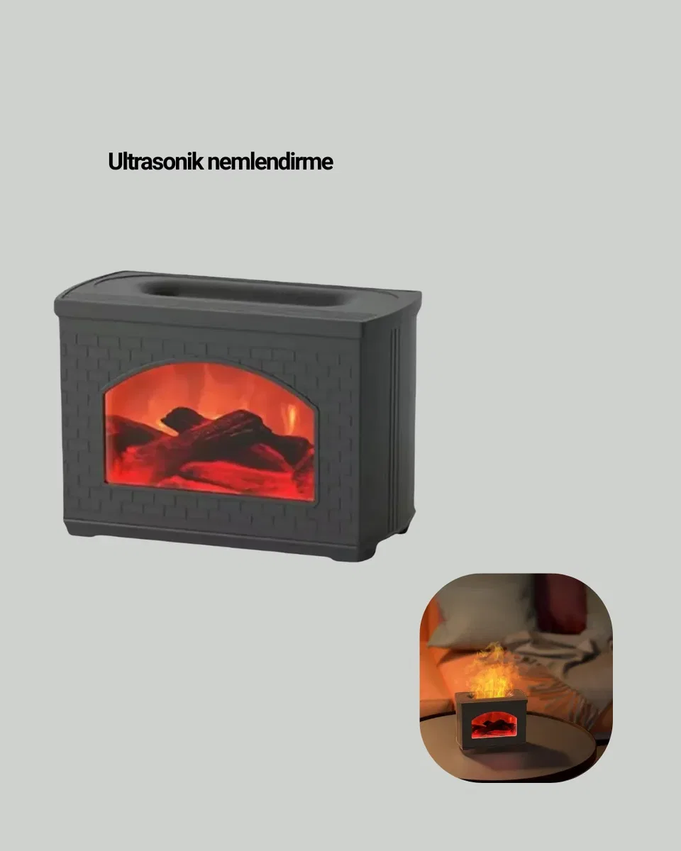 Aromaterapi Uyumlu Ultrasonik Oda Nemlendirici Ayarlanabilir Sis Çıkışlı görsel 3