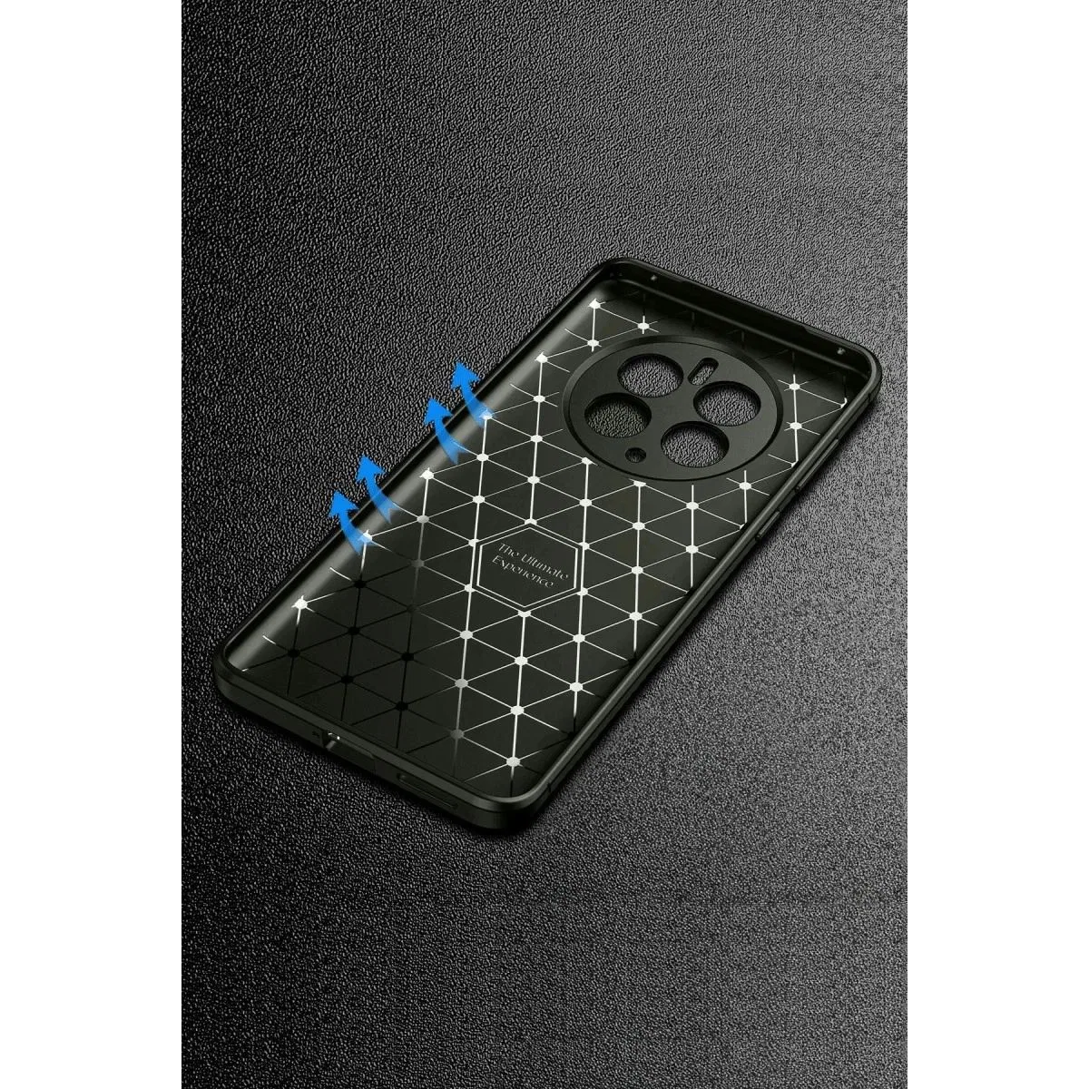 Realme 12 Pro Plus Kılıf Auto Focus Karbon Kapak - Gri görsel 2