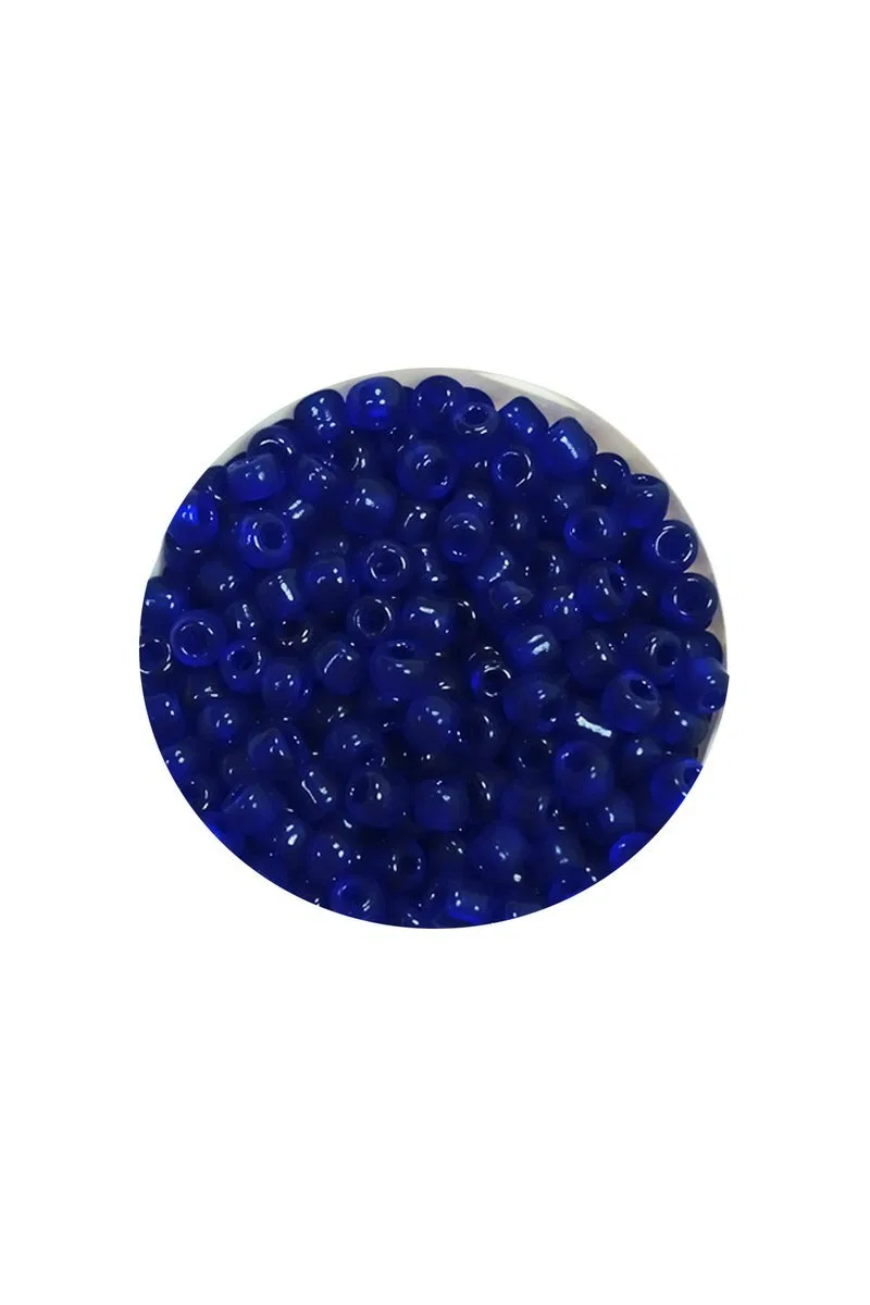 Dökme Cam Kum Boncuk (11/0) 2 mm - 60 Gram - Kral Mavi - BNC036 görsel 2