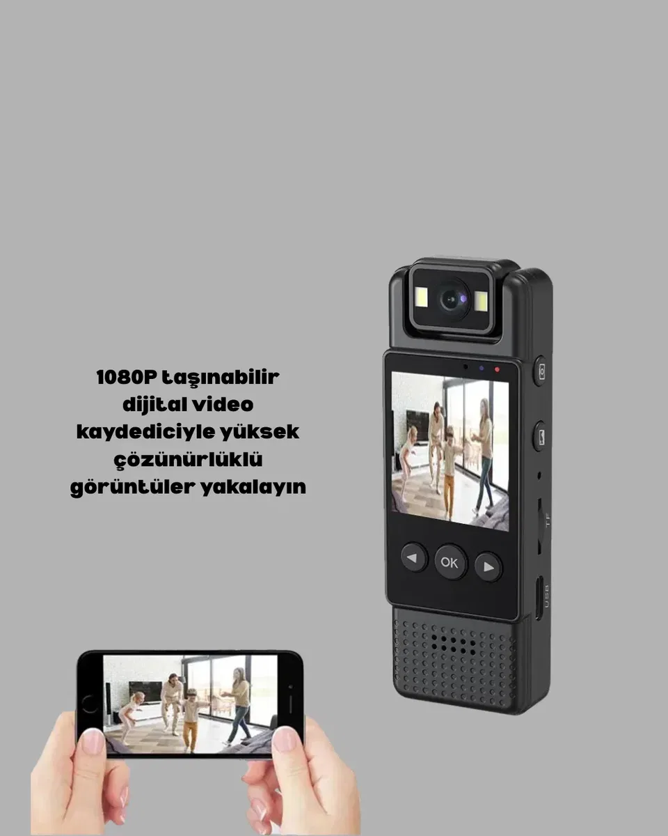180° Dönebilen Lensli 1080P Mini Kamera görsel 2