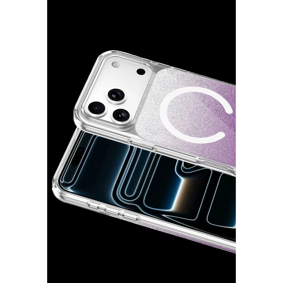 Onegif Apple İphone 17 Pro Max Sora Simli Magsafe Kapak - Mor görsel 2