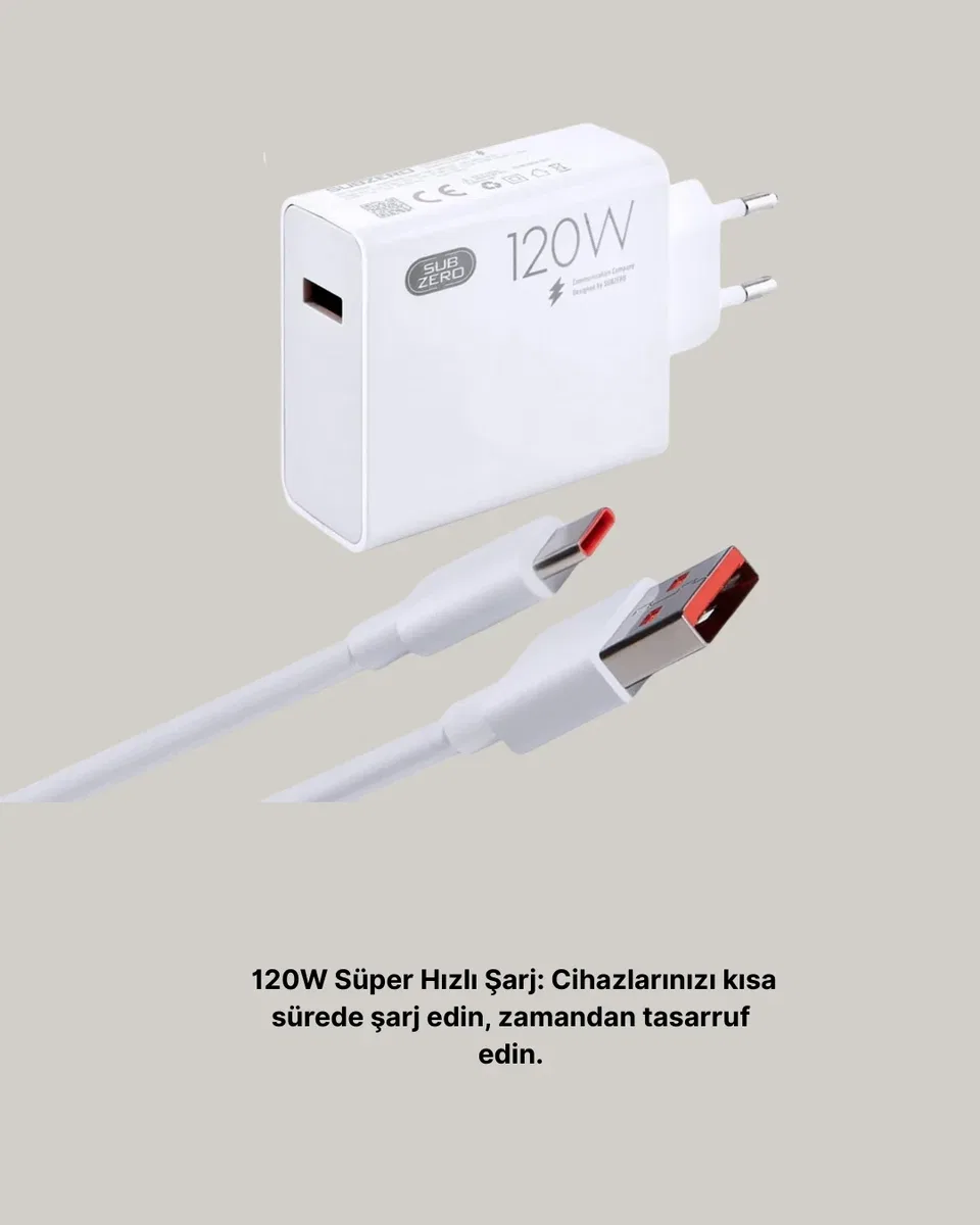 120W Mi Turbo Akıllı Tanıma Çipli Hızlı Şarj Cihazı Taşınabilir ve Dayanıklı görsel 4