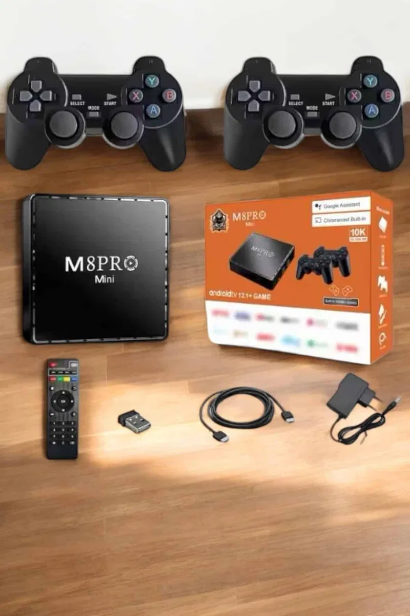 TV Box Çift Oyun Kollu 10000 Oyunlu Atari görsel 3