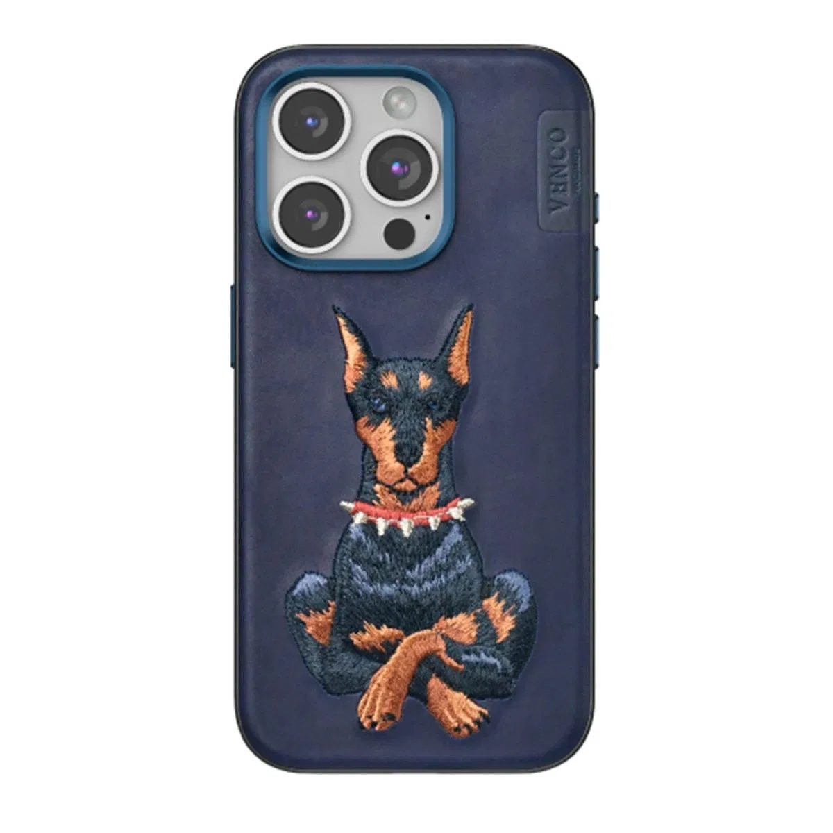 Venco Apple İphone 15 Pro Max Perma Desenli Kapak - Lacivert görsel 2