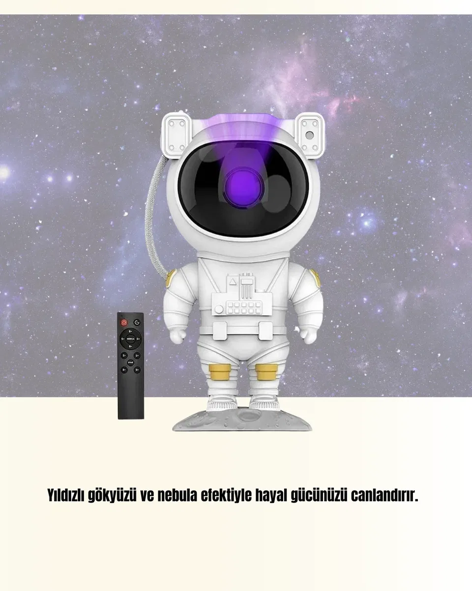 Dekoratif ve Fonksiyonel Astronot Projeksiyon Aydınlatma görsel 4