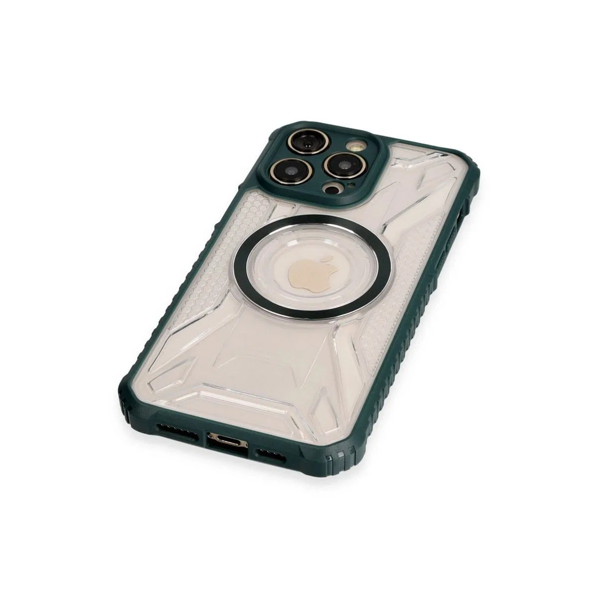 Apple İphone 13 Pro Max Kılıf Prag Magneticsafe Kapak - Koyu Yeşil görsel 4