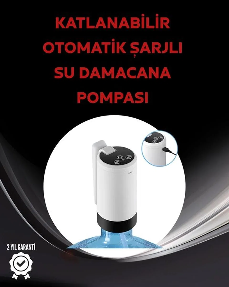 Daana Üstü Akıllı Su Pompası | 3 Daana Kullanım | 4w Güç | Micro Usb Şarjlı | Katlanabilir & Taşınabilir