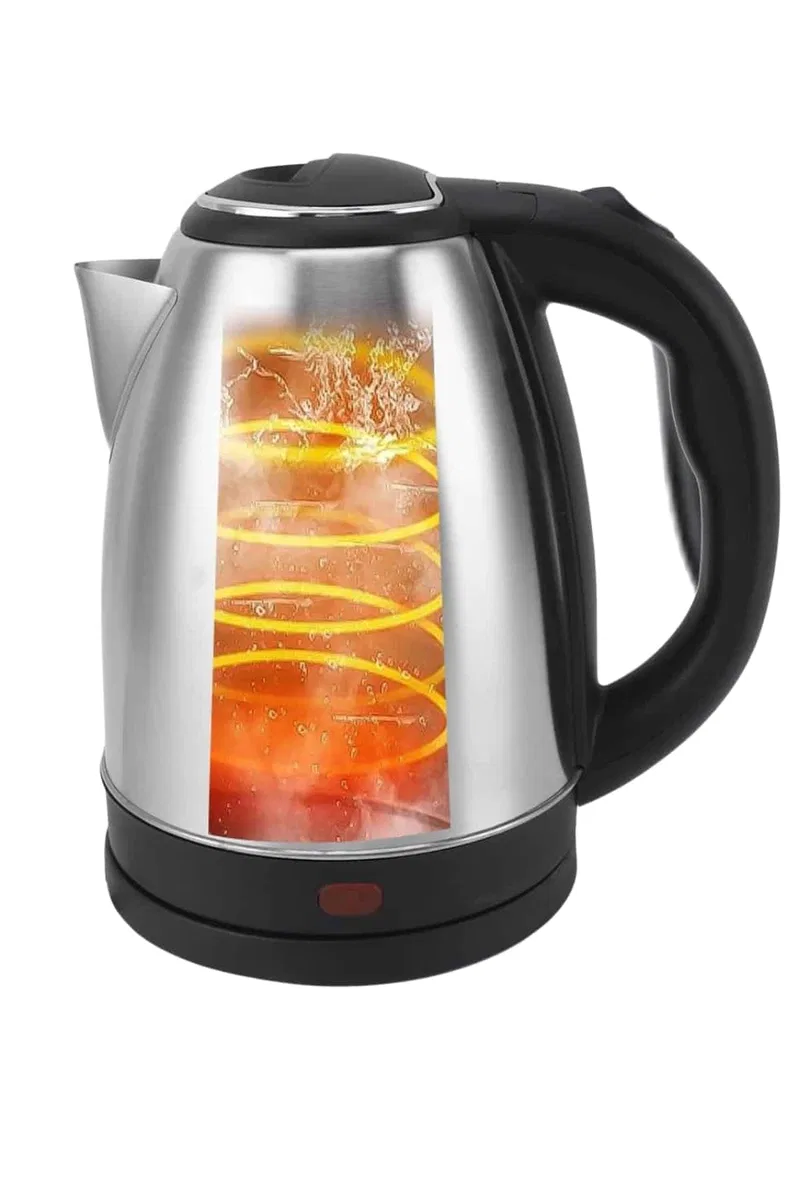 Elektrikli Paslanmaz Çelik Su Isıtcı Çelik Kettle 1. 8 Lt. Uzun Ömürlü görsel 3