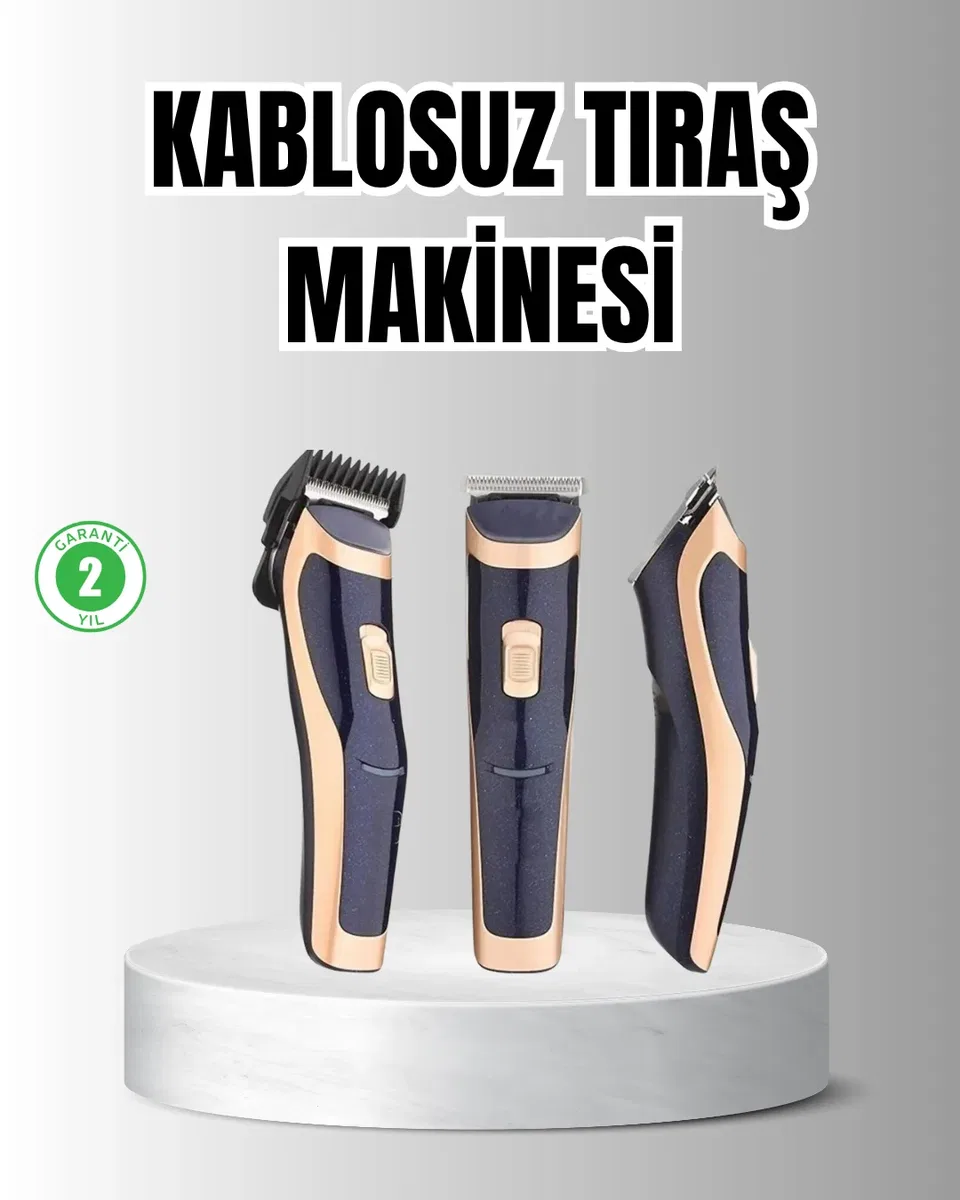 Uni Şarjlı Saç ve Sakal Tıraş Makinesi – Ayarlanabilir Tarak Başlıkları, Sessiz Motor