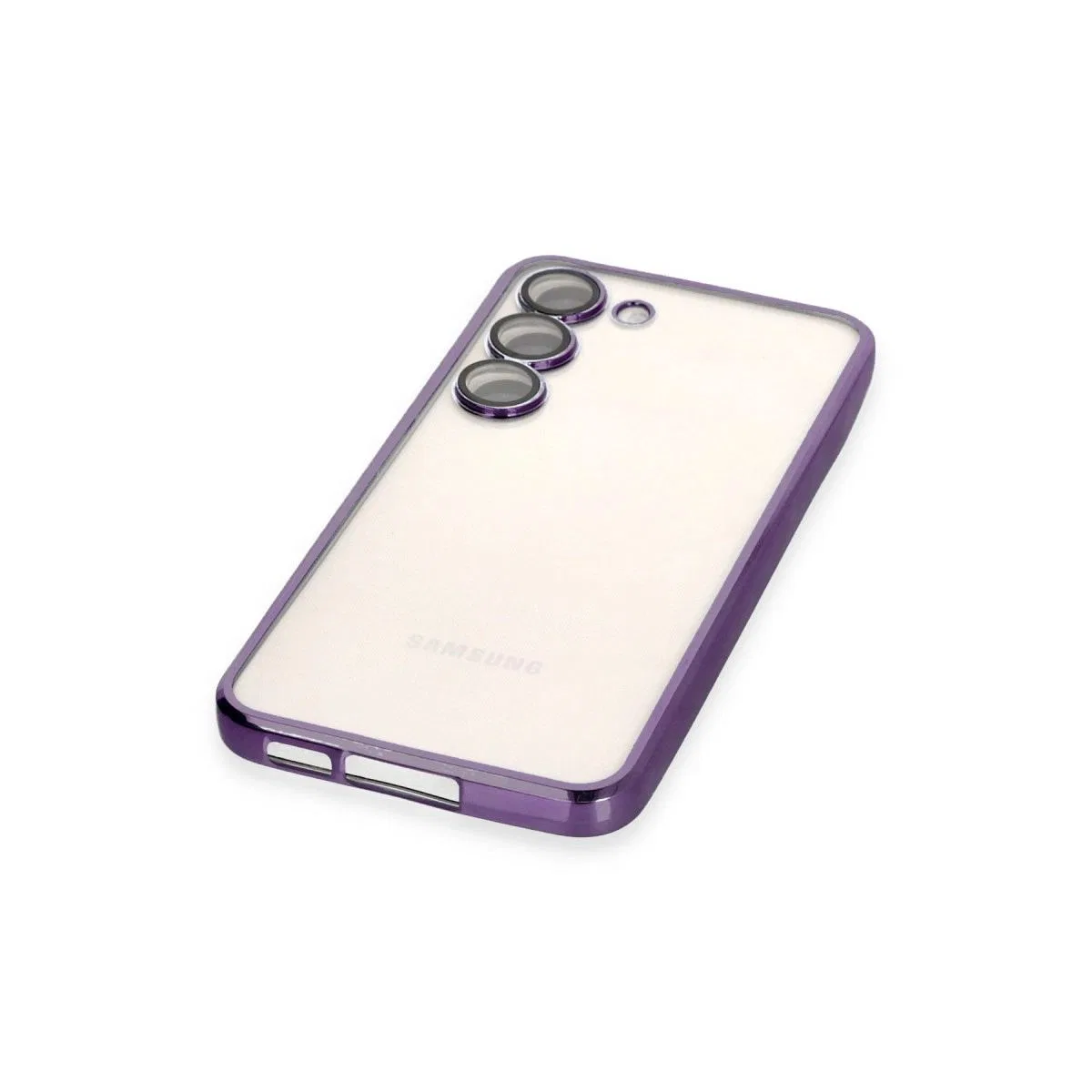Samsung Galaxy S23 Kılıf Razer Lensli Silikon - Mor görsel 4