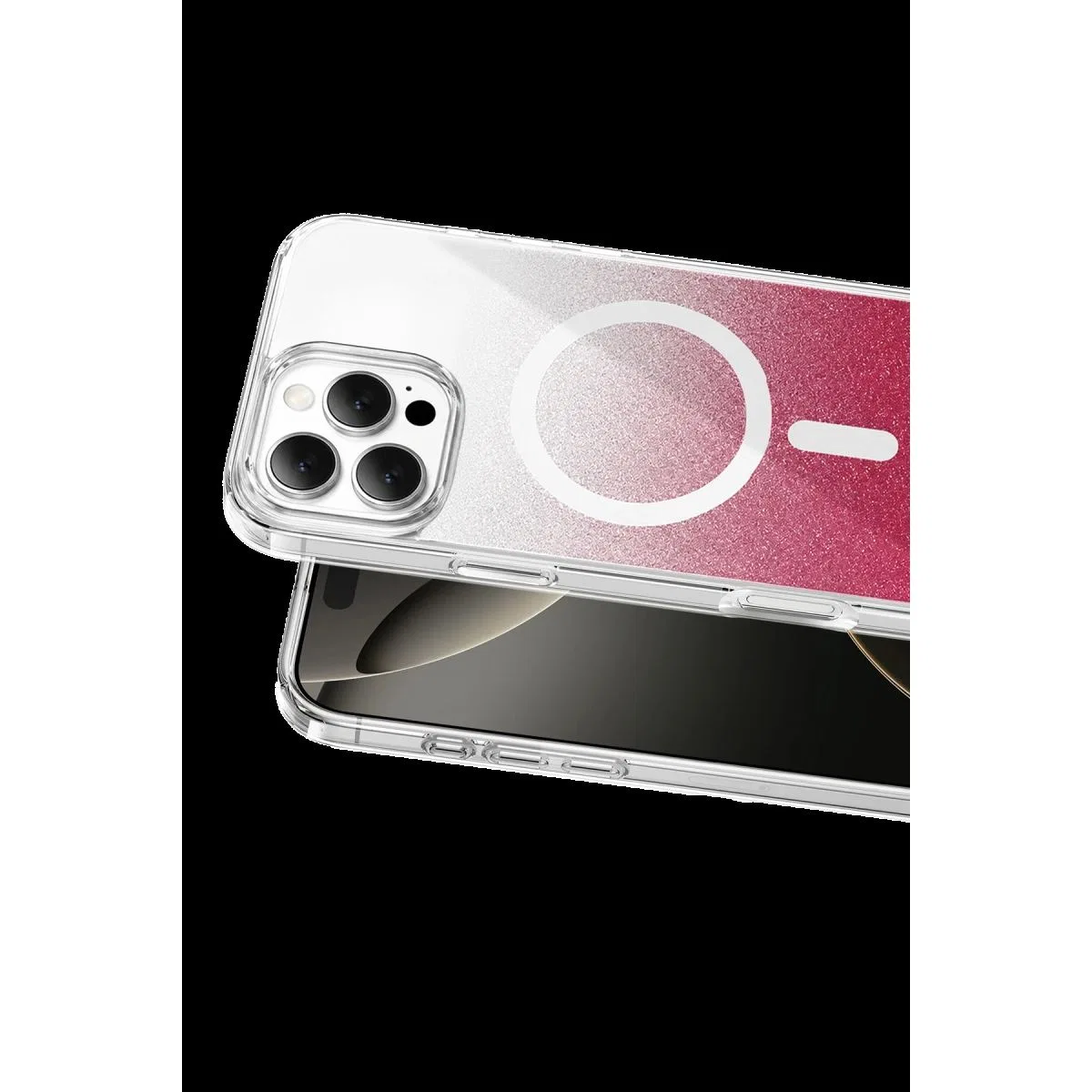 Onegif Apple İphone 16 Pro Max Sora Simli Magsafe Kapak - Kırmızı görsel 2