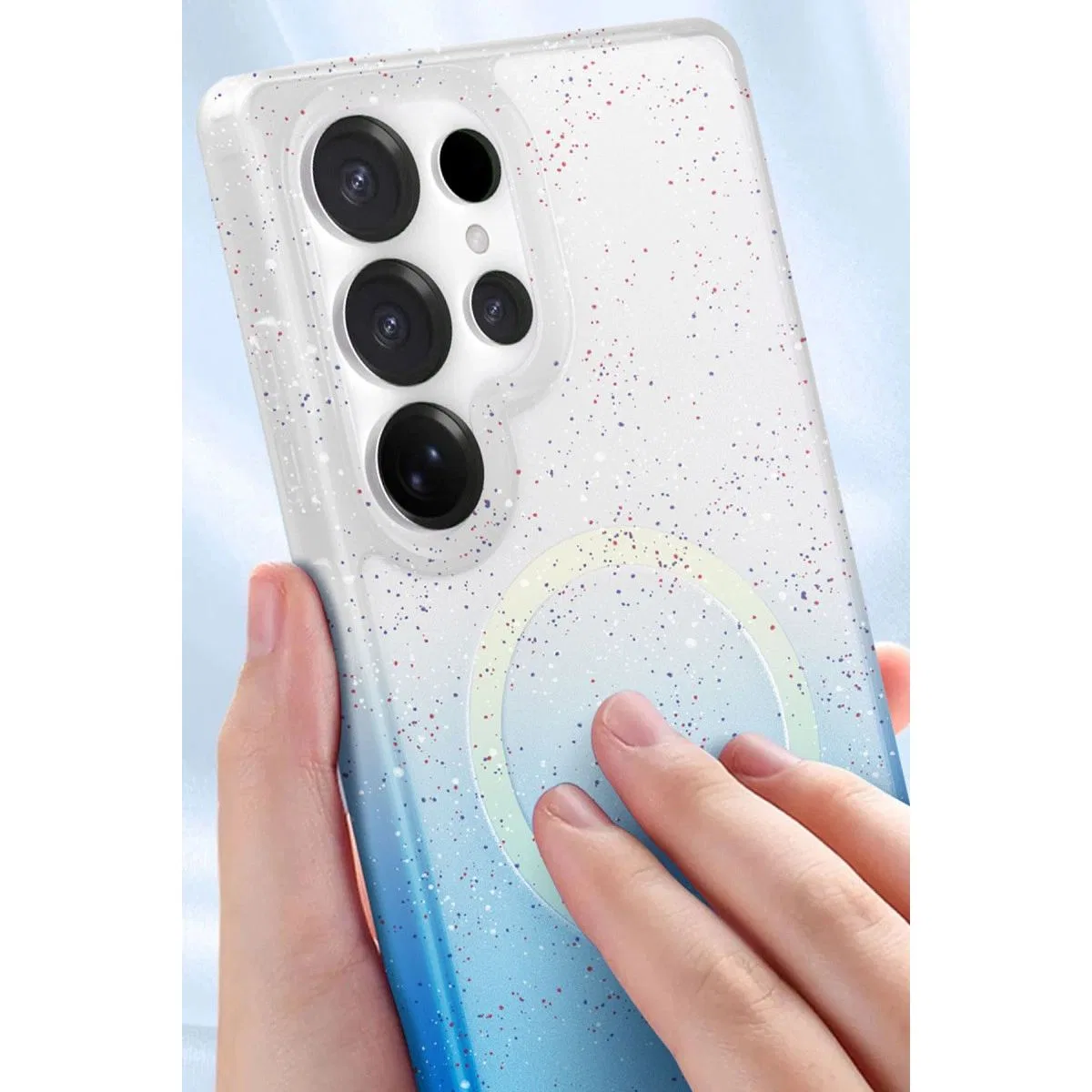 Samsung Galaxy S25 Plus Pummel Shiny Magsafe Kapak - Pembe görsel 4