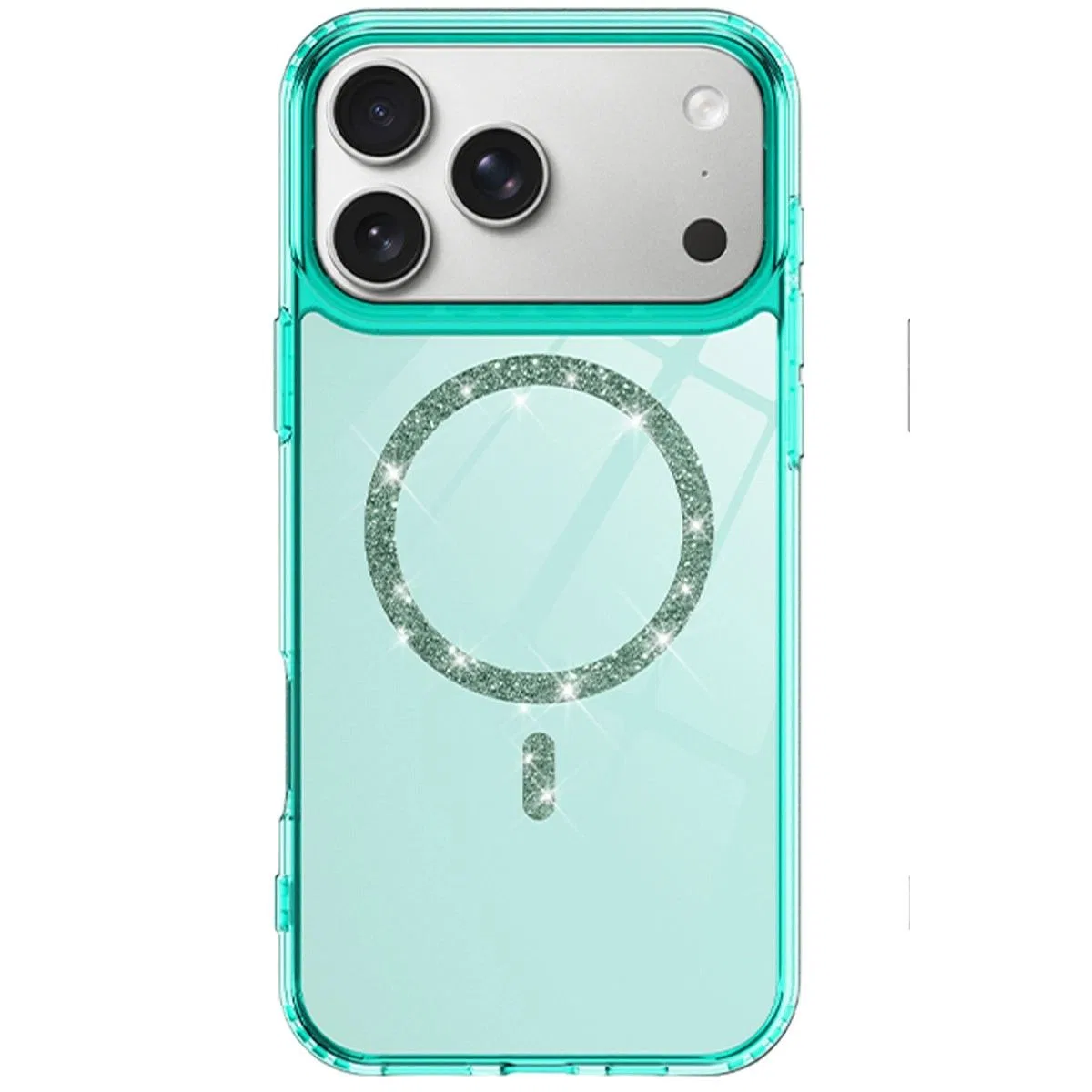 Apple İphone 17 Pro Max Live Diamond Magsafe Kapak - Yeşil görsel 2