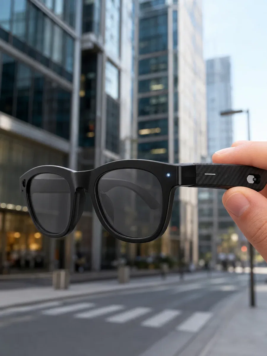 Yapay Zekâ Destekli Bluetooth Akıllı Gözlük Açık Kulak Ses Teknolojisi Müzik Dinleme ve Telefon Görüşmesi görsel 2