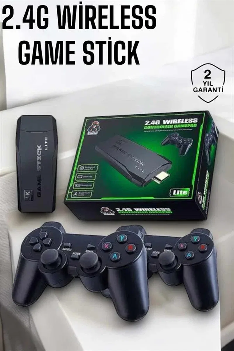 Atari Oyun Konsolu 2000 Oyunlu Game Stick 2. 4G Wireless görsel 2