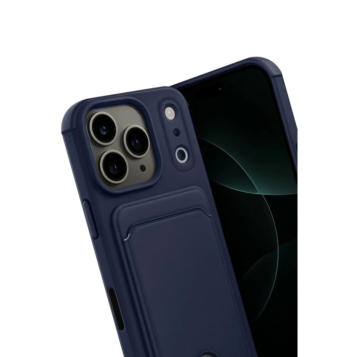 Apple İphone 17 Pro Kelvin Kartvizitli Silikon - Lacivert görsel 3